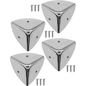 Ccykxa - 4pcs Stainless Steel Rounded Corners Metal Protective Fittings for Crates Furniture Shelves Tables 40 x 40mm Screws Included Ccykxa - 4pcs Stainless Steel Rounded Corners Metal Protective Fittings for Crates Furniture Shelves Tables 40 x 40mm Screws Included