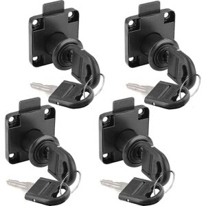 CCYKXA 4PCS Cam Lock with Alike Key, Cabinet Security Lock for Cupboard, Drawer, Storage Cabinet, Mailbox, Drawer, Home Black CCYKXA 4PCS Cam Lock with Alike Key, Cabinet Security Lock for Cupboard, Drawer, Storage Cabinet, Mailbox, Drawer, Home Black