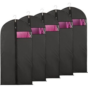 5pcs Clothing Covers Transparent Window Visible Suit Jacket Cover Dustproof Waterproof Mite Moisture 60x100cm Black - Ccykxa 5pcs Clothing Covers Transparent Window Visible Suit Jacket Cover Dustproof Waterproof Mite Moisture 60x100cm Black - Ccykxa