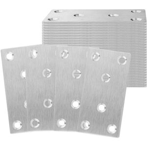 Ccykxa - ASelected 20pcs Perforated Plate Stainless Steel Corner Brace 80 x 40 x 2 mm, Corner Brace for Joining Furniture Fixing and Repair, Silver Ccykxa - ASelected 20pcs Perforated Plate Stainless Steel Corner Brace 80 x 40 x 2 mm, Corner Brace for Joining Furniture Fixing and Repair, Silver