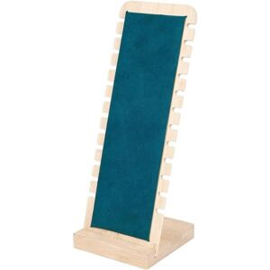 CCYKXA Bamboo Jewelry Display Stand for Necklaces, Soft Mat, Dark Green, 12 Slots, Removable Jewelry Organizer, Leather and Wood, Small Display Stand CCYKXA Bamboo Jewelry Display Stand for Necklaces, Soft Mat, Dark Green, 12 Slots, Removable Jewelry Organizer, Leather and Wood, Small Display Stand