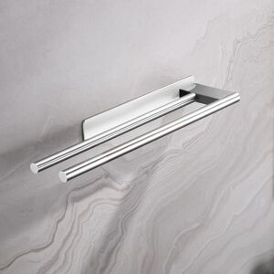 Ccykxa - Bathroom Towel Rack No Drilling 304 Stainless Steel Double Towel Bar Adhesive Two Arms Wall Mount Ccykxa - Bathroom Towel Rack No Drilling 304 Stainless Steel Double Towel Bar Adhesive Two Arms Wall Mount