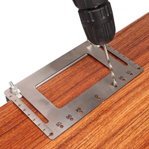 CCYKXA Cabinet Hole Locator Shelf Pin Drilling Jig, Straight Hole Drilling Guide, Woodworking Handle, Stainless Steel Hole Locator Jig CCYKXA Cabinet Hole Locator Shelf Pin Drilling Jig, Straight Hole Drilling Guide, Woodworking Handle, Stainless Steel Hole Locator Jig