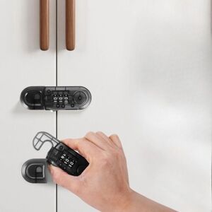 CCYKXA Child safety lock with combination lock, multifunctional ABS lock for refrigerator, cabinet and flat panel doors, drill-free installation, CCYKXA Child safety lock with combination lock, multifunctional ABS lock for refrigerator, cabinet and flat panel doors, drill-free installation,