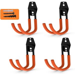 Ccykxa - Garage Wall Hook, Heavy Duty Double Garage Storage Utility Hooks, 4 Pieces Non-Slip Wall Hooks for Garage Garden, Electrical Tools, Hoses, Ccykxa - Garage Wall Hook, Heavy Duty Double Garage Storage Utility Hooks, 4 Pieces Non-Slip Wall Hooks for Garage Garden, Electrical Tools, Hoses,