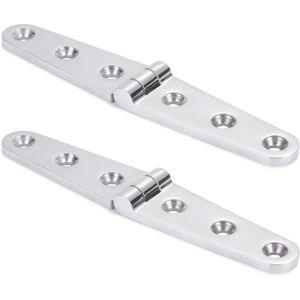 CCYKXA Mirror polished stainless steel furniture hinges, also suitable for marine applications, 152 mm x 30 mm, pack of 2. CCYKXA Mirror polished stainless steel furniture hinges, also suitable for marine applications, 152 mm x 30 mm, pack of 2.