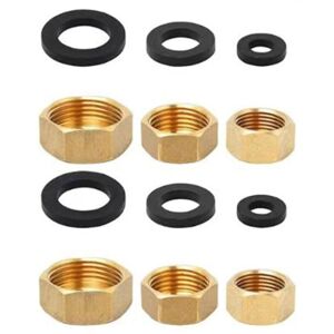 CCYKXA Pieces 3/8 - 1/2 - 3/4 Female Water Inlet Plugs for Outdoor Garden Taps, Washing Machine Valves, Dishwasher Hose Fittings CCYKXA Pieces 3/8 - 1/2 - 3/4 Female Water Inlet Plugs for Outdoor Garden Taps, Washing Machine Valves, Dishwasher Hose Fittings