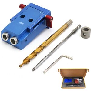 Ccykxa - Pocket Hole Jig Set Screws Aluminum Alloy Dowels Oblique Drill Guide Angle Positioning Tool for Carpenter with Step Drill Bit Screwdriver Tip Ccykxa - Pocket Hole Jig Set Screws Aluminum Alloy Dowels Oblique Drill Guide Angle Positioning Tool for Carpenter with Step Drill Bit Screwdriver Tip