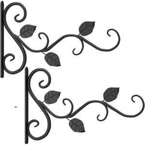 CCYKXA Set of 2 x 30cm Wall Hooks for Flower Hanging, Indoor and Outdoor Hanging Basket Supports, Metal Hanging Hooks for Plants, Lanterns, Wind CCYKXA Set of 2 x 30cm Wall Hooks for Flower Hanging, Indoor and Outdoor Hanging Basket Supports, Metal Hanging Hooks for Plants, Lanterns, Wind