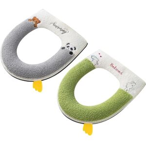 CCYKXA Soft and Thick Toilet Seat Cover, 2-Piece Toilet Seat Cushion with Handle, Winter Toilet Seat Cushion to Keep Warm for Oval Toilet Seats, CCYKXA Soft and Thick Toilet Seat Cover, 2-Piece Toilet Seat Cushion with Handle, Winter Toilet Seat Cushion to Keep Warm for Oval Toilet Seats,