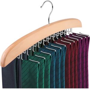 CCYKXA Tie Rack, Men's Tie Holder, Natural Wood Belt Organizer with 360° Rotating Metal Hook for Your Closet Organizer CCYKXA Tie Rack, Men's Tie Holder, Natural Wood Belt Organizer with 360° Rotating Metal Hook for Your Closet Organizer