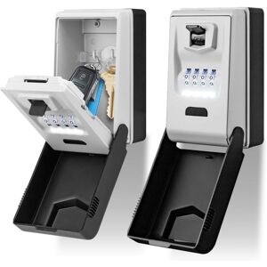 Ccykxa - Wall Mounted Key Box with Lighting, Large Outdoor Security Key Box, Key Box with 4 Digit Code, Heavy Duty Key Box, Waterproof and Rustproof Ccykxa - Wall Mounted Key Box with Lighting, Large Outdoor Security Key Box, Key Box with 4 Digit Code, Heavy Duty Key Box, Waterproof and Rustproof