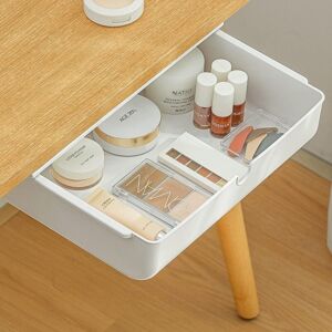 Ccykxa - White Under Desk Drawer, Self-Adhesive Desk Organizer Storage Box, Hidden Drawer Box Ccykxa - White Under Desk Drawer, Self-Adhesive Desk Organizer Storage Box, Hidden Drawer Box