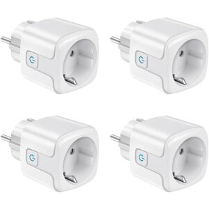 CCYKXA WiFi Connected Socket, 2.4GHz Smart Plug, 16A Type F, Consumption Tracking, Voice Control, Remote Control, 4 Pack Smart Plugs, Compatible with CCYKXA WiFi Connected Socket, 2.4GHz Smart Plug, 16A Type F, Consumption Tracking, Voice Control, Remote Control, 4 Pack Smart Plugs, Compatible with