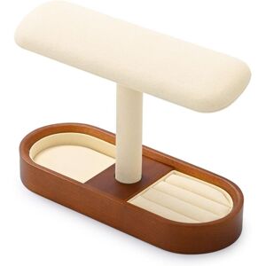 CCYKXA Wooden watch display stand, bracelet holder, jewelry holder, with rings, earrings, jewelry organizer, for men and women (beige) CCYKXA Wooden watch display stand, bracelet holder, jewelry holder, with rings, earrings, jewelry organizer, for men and women (beige)