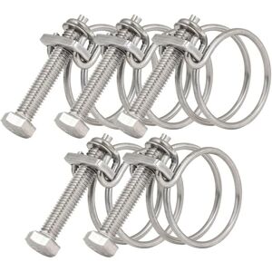 Ccykxa - a 5pcs 45-50mm Double Wire Hose Clamps 201 Stainless Steel Pipe Clips Universal Plumbing Hose Fastener Ccykxa - a 5pcs 45-50mm Double Wire Hose Clamps 201 Stainless Steel Pipe Clips Universal Plumbing Hose Fastener