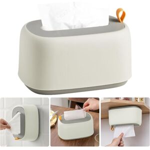 Ccykxa - a White Tissue Box, Multifunctional Tissue Box, Wall-Mounted Plastic Tissue Dispensers, Napkin Storage Box, Suitable for Bathroom, Bedroom, Ccykxa - a White Tissue Box, Multifunctional Tissue Box, Wall-Mounted Plastic Tissue Dispensers, Napkin Storage Box, Suitable for Bathroom, Bedroom,