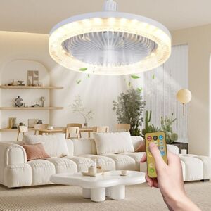 SJQKA Ceiling Fan Light, E27 Chandelier with Remote Control, for Bedrooms, Living Rooms and More SJQKA Ceiling Fan Light, E27 Chandelier with Remote Control, for Bedrooms, Living Rooms and More