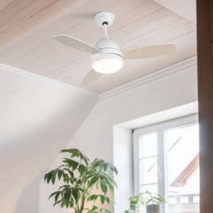 Qazqa White Ceiling Fan with Remote - 96cm - Cooling & Lighting Qazqa White Ceiling Fan with Remote - 96cm - Cooling & Lighting