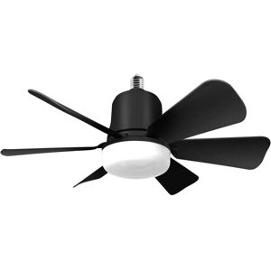 Ikodm - Ceiling Fan with Light, 30W Ceiling Fan Lamp with E27 Socket, Dimmable led Ceiling Fan for Bedroom, Living Room, 3 Speeds, 6 Blades (Black) Ikodm - Ceiling Fan with Light, 30W Ceiling Fan Lamp with E27 Socket, Dimmable led Ceiling Fan for Bedroom, Living Room, 3 Speeds, 6 Blades (Black)