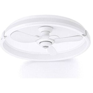 Sjqka - Ceiling Fan with Light and Remote Control, 50cm, Modern Flush Mount led Lighting Dimmable 3000-6000K, 6 Wind Speeds, White, for Bedroom Sjqka - Ceiling Fan with Light and Remote Control, 50cm, Modern Flush Mount led Lighting Dimmable 3000-6000K, 6 Wind Speeds, White, for Bedroom