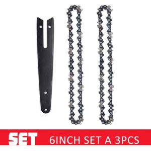 AOUGO Chainsaw Chain, 2 Pack, Carbide Chain for Chainsaw (6 Inch + Bar) AOUGO Chainsaw Chain, 2 Pack, Carbide Chain for Chainsaw (6 Inch + Bar)