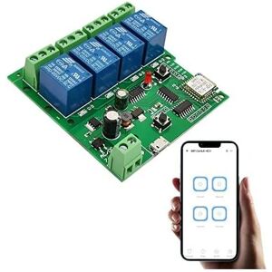 WDDNAOT Channel WiFi momentary relay, diy self-locking switch module, Ewelink app control garage door switch module, compatible with Alexa Goolge Assistant WDDNAOT Channel WiFi momentary relay, diy self-locking switch module, Ewelink app control garage door switch module, compatible with Alexa Goolge Assistant
