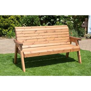 Charles Taylor - Wooden Garden 3 Seater Bench Seat Armchair Traditonal Brown fp Charles Taylor - Wooden Garden 3 Seater Bench Seat Armchair Traditonal Brown fp