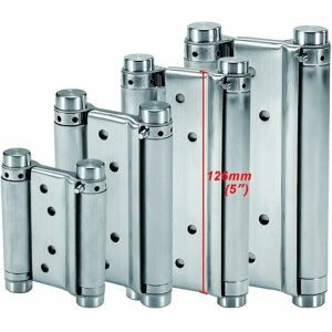 Trimec - Charnières à Ressort (126mm) en Acier Inox à Double Action pour Portes Battante Charnière Fermeture Automatique pour Saloon Café Bar Pub Trimec - Charnières à Ressort (126mm) en Acier Inox à Double Action pour Portes Battante Charnière Fermeture Automatique pour Saloon Café Bar Pub