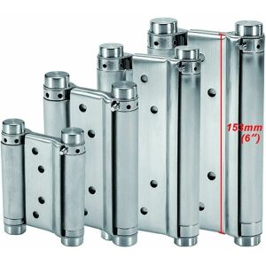 Trimec - Charnières à Ressort (153mm) en Acier Inox à Double Action pour Portes Battante Charnière Fermeture Automatique pour Saloon Café Bar Pub Trimec - Charnières à Ressort (153mm) en Acier Inox à Double Action pour Portes Battante Charnière Fermeture Automatique pour Saloon Café Bar Pub