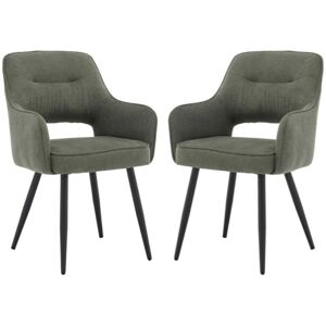 WAHSON OFFICE CHAIRS Dining Chairs Set of 2 in Chenille Fabric Leisure Corner Armchairs with Hollow Backresrt for Kitchen Living Room, Green, Wahson WAHSON OFFICE CHAIRS Dining Chairs Set of 2 in Chenille Fabric Leisure Corner Armchairs with Hollow Backresrt for Kitchen Living Room, Green, Wahson