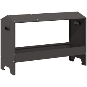 Chicken Feeding Trough Black 81 x 32 x 53.5 cm vidaXL Chicken Feeding Trough Black 81 x 32 x 53.5 cm vidaXL