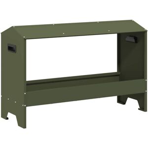Chicken Feeding Trough Olive Green 81 x 32 x 53.5 cm vidaXL Chicken Feeding Trough Olive Green 81 x 32 x 53.5 cm vidaXL
