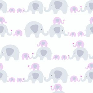 Children wallpaper wall Profhome 381132 non-woven wallpaper slightly textured with pattern for kids matt pink grey white 5.33 m2 (57 ft2) Children wallpaper wall Profhome 381132 non-woven wallpaper slightly textured with pattern for kids matt pink grey white 5.33 m2 (57 ft2)