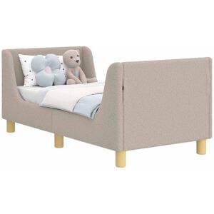 Toddler Bed Frame with Headboard Light Grey 70 x 140 cm vidaXL Toddler Bed Frame with Headboard Light Grey 70 x 140 cm vidaXL