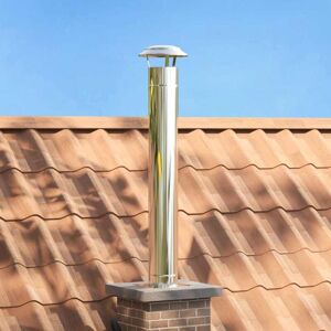 Chimney Extension Silver 25 x 25 x 132 cm Stainless steel vidaXL Chimney Extension Silver 25 x 25 x 132 cm Stainless steel vidaXL