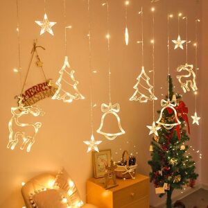 Christmas curtain lights, Christmas string lights with different heights and 8 modes, usb Christmas decoration Ymyny Christmas curtain lights, Christmas string lights with different heights and 8 modes, usb Christmas decoration Ymyny