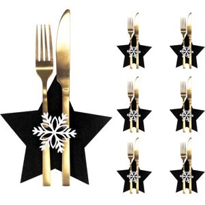 REA - Christmas cutlery cover 6 pcs Star Black REA - Christmas cutlery cover 6 pcs Star Black
