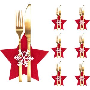 REA - Christmas cutlery cover 6 pcs Star Red REA - Christmas cutlery cover 6 pcs Star Red
