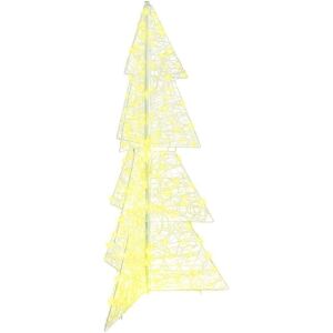 Christmas Tree with 160 LEDs Warm White 150 cm Acrylic vidaXL Christmas Tree with 160 LEDs Warm White 150 cm Acrylic vidaXL
