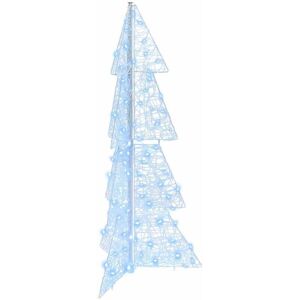 Christmas Tree with 100 LEDs Cold White 120 cm Acrylic vidaXL Christmas Tree with 100 LEDs Cold White 120 cm Acrylic vidaXL