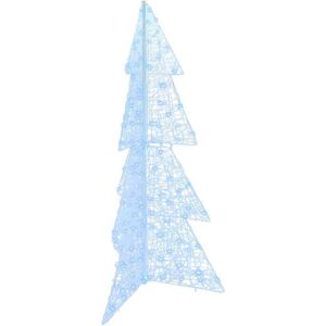 Christmas Tree with 160 LEDs Cold White 150 cm Acrylic vidaXL Christmas Tree with 160 LEDs Cold White 150 cm Acrylic vidaXL