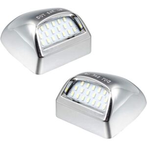 LINGHHANG Chrome led License Plate Light Lamp Compatible with Silverado Suburban gmc Sierra 1500 2500 3500 hd Tahoe Yukon Cadillac, 6500K White LINGHHANG Chrome led License Plate Light Lamp Compatible with Silverado Suburban gmc Sierra 1500 2500 3500 hd Tahoe Yukon Cadillac, 6500K White
