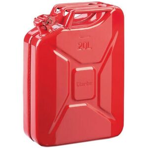 Clarke - jerry can 20 litre metal fuel petrol diesel 20L container red JC20LS Clarke - jerry can 20 litre metal fuel petrol diesel 20L container red JC20LS