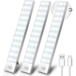 YMYNY Closet Light 3 Pack, 5000K USB Wireless LED Closet Light Motion Sensor Rechargeable Led Lamp Built-in Magnet Night Light for Wardrobe Cupboard YMYNY Closet Light 3 Pack, 5000K USB Wireless LED Closet Light Motion Sensor Rechargeable Led Lamp Built-in Magnet Night Light for Wardrobe Cupboard