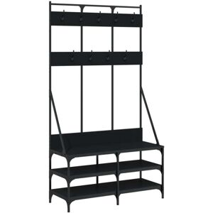 Clothes Rack with Shoe Storage Black 100x40x184 cm vidaXL Clothes Rack with Shoe Storage Black 100x40x184 cm vidaXL