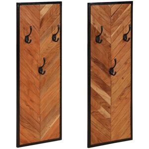 Coat Racks 2 pcs 35x1x90 cm Solid Wood Acacia vidaXL Coat Racks 2 pcs 35x1x90 cm Solid Wood Acacia vidaXL
