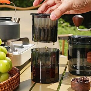 Tlily - Coffee Maker with Permanent Filter Reusable Stainless Steel Coffee Dripper Filter Stackable Design- Green Tlily - Coffee Maker with Permanent Filter Reusable Stainless Steel Coffee Dripper Filter Stackable Design- Green