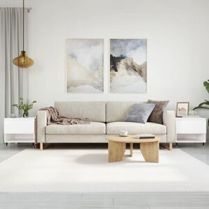 Coffee Tables 2 pcs White 50x46x50 cm Engineered Wood vidaXL Coffee Tables 2 pcs White 50x46x50 cm Engineered Wood vidaXL