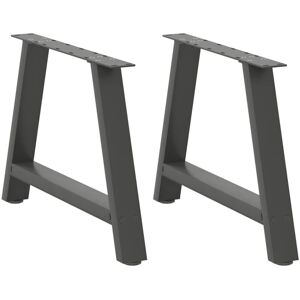 Coffee Table Legs A-Shaped 2 pcs Anthracite 70x(42-43) cm Steel vidaXL Coffee Table Legs A-Shaped 2 pcs Anthracite 70x(42-43) cm Steel vidaXL